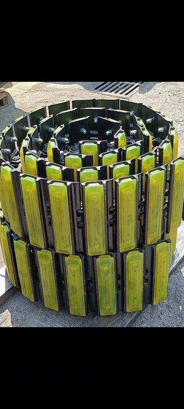 ゴムパッド付き油圧ショベル用クローラチェーンアセンブリ、アンダーキャリッジ部品用パッド付きクローラチェーン