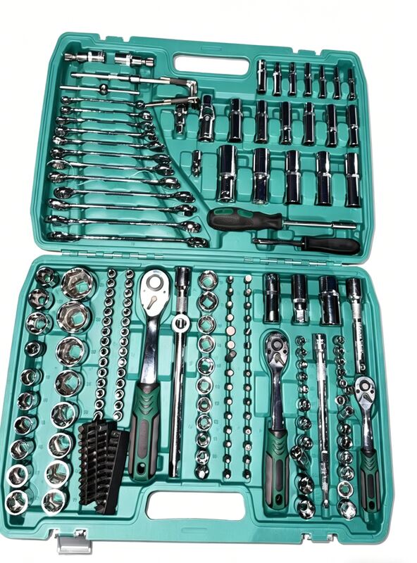 216PCS 工業級ソケットレンチセット,クロムバナジウム鋼,72T ラチェットハンドル,マルチドライブ (1/4", 3/8", 1/2") 自動車用・家庭用ツールキット